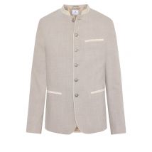 Amsel Trachtenjanker mit dezenter Webstruktur und Stehkragen in 110