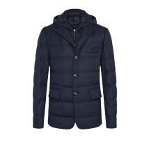 AGF Marostica Daunengefüllte Steppjacke mit Kapuze und abtrennbarer Blende in 52