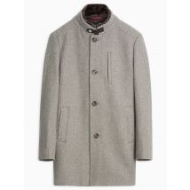 Cinque Kurzmantel aus einem Wollgemisch mit Stehkragen und Kunstfellblende in 46