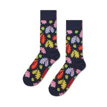 Happy Socks Socken mit bunten Blatt-Motiven und Stretchanteil in 46