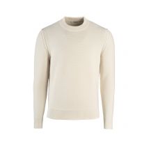 Phil Petter Pullover aus Merinowolle in Perlstrick mit Rippbündchen in L