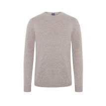 Fedeli Softer und melierter Kaschmir-Pullover mit O-Neck in 48