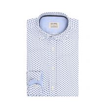 Fil Noir Gemustertes Hemd aus Baumwolle, Shaped Fit in 40