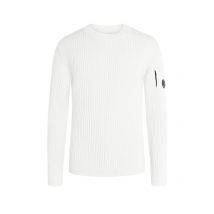 C.P. Company Softer Rundhalspullover aus einem Wollmix in Rippstrick in XL
