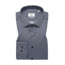 1863 by Eterna Hemd aus Baumwoll-Vollzwirn mit Muster, Modern FIt, extralang in 40SL