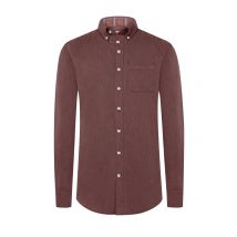 R2 Softes Flanellhemd mit Button-Down-Kragen und Brusttasche in S