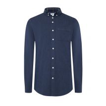 R2 Softes Flanellhemd mit Button-Down-Kragen und Brusttasche in L