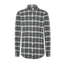 R2 Flanellhemd mit Karomuster und Button-Down-Kragen in XL