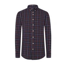 R2 Softes Flanellhemd mit Karomuster und Button Down-Kragen in S