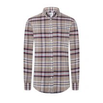 R2 Flanellhemd mit Karomuster und Button-Down-Kragen in M