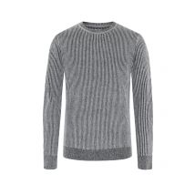 Tom Rusborg Gerippter Rundhalspullover und Merinowolle-Kaschmir-Mix in S