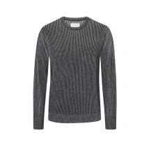 Tom Rusborg Gerippter Rundhalspullover und Merinowolle-Kaschmir-Mix in S