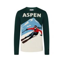 Mc2 Saint Barth Rundhalspullover aus einem Wolle-Kaschmir-Mix mit Aspen-Motiv in L