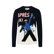 Mc2 Saint Barth Rundhalspullover aus einem Wolle-Kaschmir-Mix mit Ski-Motiv in S