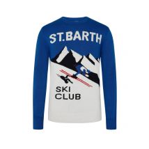 Mc2 Saint Barth Pullover aus einem Wolle-Kaschmir-Mix mit Ski-Motiv in M