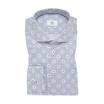 1863 by Eterna Baumwollhemd in Vollzwirn-Qualität mit Print, Slim Fit in 40XS