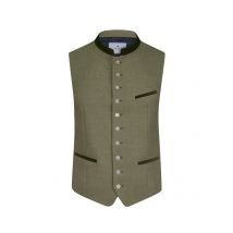 Amsel Taillierte Trachtenweste Anselm mit Samtbesatz in 50