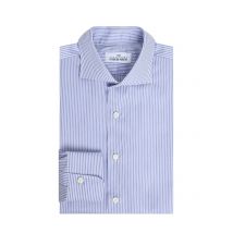 Alessandro Gherardi Bügelfreies Streifenhemd in Vollzwirn-Qualität, Slim Fit in 38