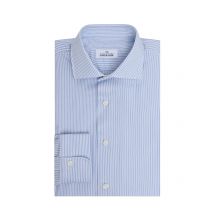 Alessandro Gherardi Bügelfreies Streifenhemd in Vollzwirn-Qualität, Slim Fit in 40