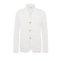 Maurizio Baldassari Cardigan in Sakko-Optik mit Mouliné-Baumwolle und Stehkragen in 54