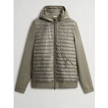 Woolrich Leichte Hybrid-Steppjacke Allen mit Strickanteil und Kapuze in M