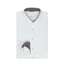 Stenströms Hemd aus gewaschener Twofold Super Cotton mit Ausputz, Regular Fit in S