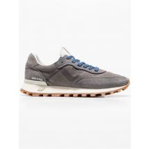 No Map Society Runner-Sneaker aus weichem Veloursleder mit Kontrast-Details in 46