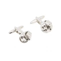 Lindenmann Versilberte und polierte Manschettenknöpfe in Knotenform in 0