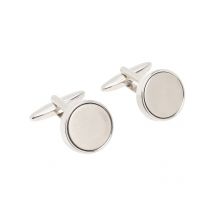 Lindenmann Runde Manschettenknöpfe mit gebürsteter Einlage in 0