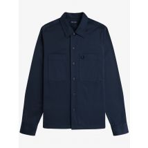 Fred Perry Festes Overshirt mit Logo-Stickerei auf Brusttasche in XL