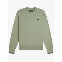 Fred Perry Sweatshirt aus Baumwolle mit Logo-Stickerei und Streifenakzenten in XL