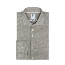 R2 Leichtes unifarbenes Leinenhemd in M
