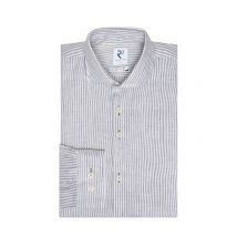 R2 Leinenhemd mit Streifenmuster in M