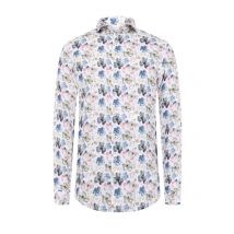 R2 Leinenhemd mit Blüten-Print und Kentkragen, Regular in L