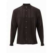 Van Laack Strickhemd aus gerippter Baumwolle mit Perlmuttknöpfen in XL