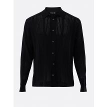 Van Laack Strickhemd aus gerippter Baumwolle mit Perlmuttknöpfen in S