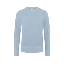 FTC CASHMERE Glattstrick-Rundhalspullover aus einem Baumwolle-Kaschmir-Mix in 50