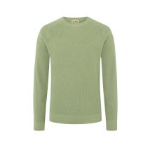 FTC CASHMERE Glattstrick-Rundhalspullover aus einem Baumwolle-Kaschmir-Mix in 50