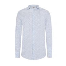 Fil Noir Leichtes Baumwollhemd mit Haifischkragen und floralem Print in 39