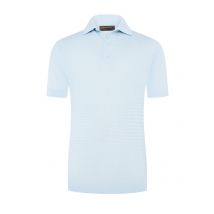 Filippo De Laurentiis Softes Poloshirt aus Baumwolle mit Waffelstruktur in 50