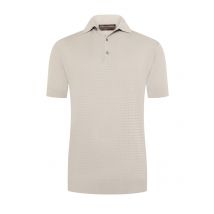 Filippo De Laurentiis Softes Poloshirt aus Baumwolle mit Waffelstruktur in 52