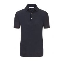 Filippo De Laurentiis Leichtes Strick-Poloshirt aus Crepe Cotton in 54