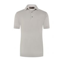 Filippo De Laurentiis Leichtes Strick-Poloshirt aus Crepe Cotton in 48