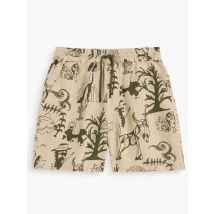 OAS Gemusterte Sommer-Shorts aus Leinen in S