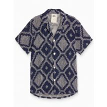 OAS Strick-Kurzarmhemd mit geometrischem Muster in S