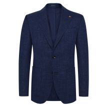 Sartoria Latorre Einreihiges Sakko aus einem aus Schurwolle-Leinen-Seide-Mix in 48