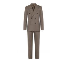 Tagliatore Zweireihiger Anzug mit Nadelstreifen und Spitzfasson aus Schurwolle in 48