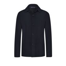 Harris Wharf London Strukturiertes Overshirt aus Baumwolle mit Umlegekragen in 46