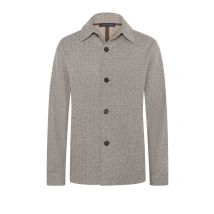 Harris Wharf London Overshirt aus einem Baumwollmix mit Fischgrätmuster in 46