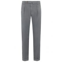 Berwich Chino Chiaia aus Baumwollstretch mit Bundfalte in 50